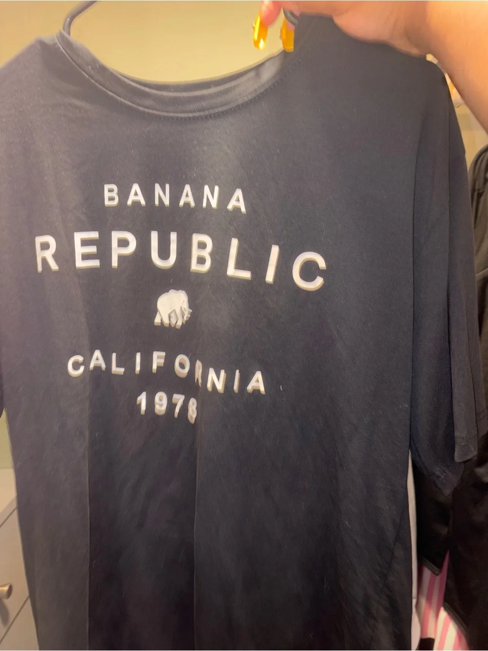 Banana Republic Black California Logo Short-Sleeve Tee